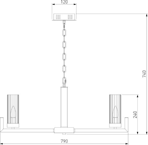 Подвесная люстра Eurosvet 60133/8 серебро