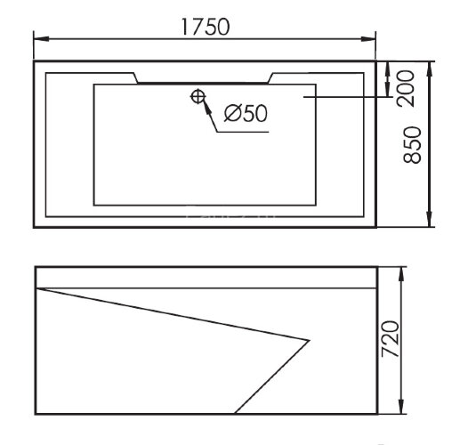 Акриловая ванна Gemy G9065 K L