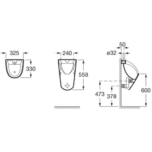 Писсуар Roca Chic с верхним подводом