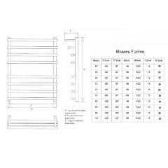 Полотенцесушитель водяной ДВИН F Primo 80/40 1&quot;-3/4&quot;-1/2&quot; К3 полированный (4627086004812)