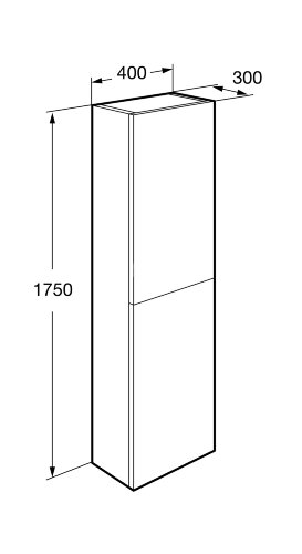 Шкаф - колонна Roca Ona 1750 подвесной, зеленый матовый (A857635513)