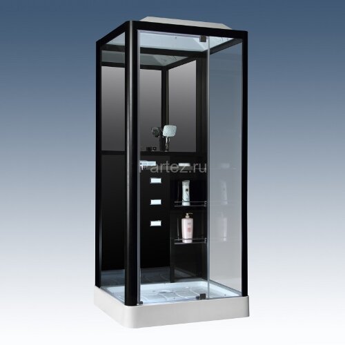 Душевая кабина Loranto Selak CS 126-3A L 90х100х215 см черная