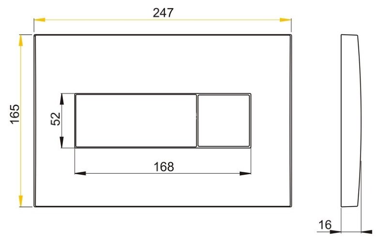 Кнопка смыва Alcadrain, хром глянцевый (M371)