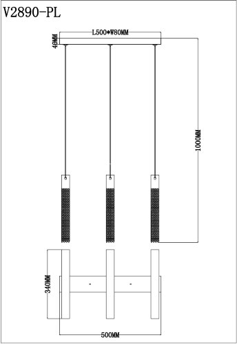 Подвесной светильник Moderli V2890-PL