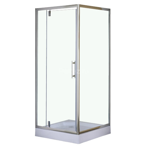 Душевое ограждение LORANTO 90х90х200 R/L c низким поддоном 13см, прозрачное закаленное стекло 6мм, профиль хром (CS-604C 90)