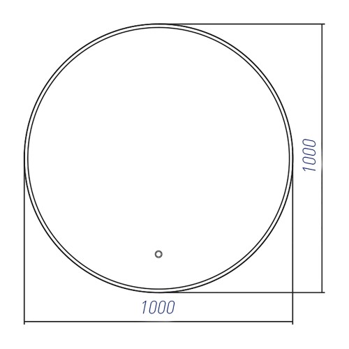 Зеркало AZARIO Плаза D1000 -2 подсветка, сенсорный выключатель с функцией диммера, двойной подогрев 