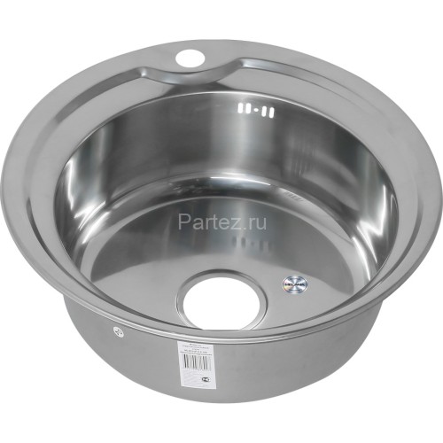 Мойка 510 MELANA 0,6/160 врезная круглая с сифоном (244 t *15)