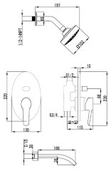 Смеситель для ванны встраиваемый Lemark Atlantiss LM3221C