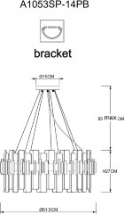 Подвесная люстра Arte Lamp A1053SP-14PB