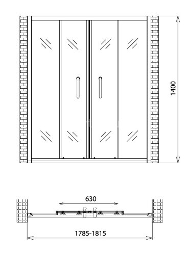 Шторка на ванну Gemy Victoria S30193D