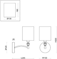 Бра Freya FR1007WL-01BS