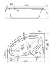 Ванна акриловая Santek Эдера Асимметричная 170х110, левосторонняя, белая