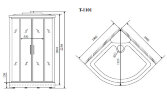Timo Standart T-6601 Black душевая кабина (100*100*220), шт