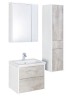 Зеркало-шкаф Roca Ronda, 60*14,5*78 см, с доводчиком, с розеткой, бетон/белый глянец (ZRU9303007)