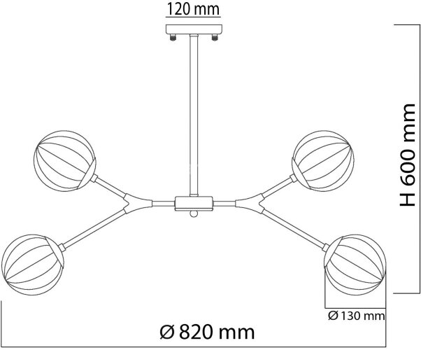 Потолочная люстра DeMarkt 605016206