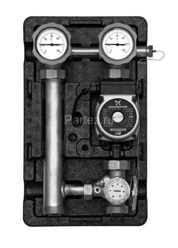 Насосная группа Meibes ME 45190 EA 1" с термостатом для теплого пола, без насоса