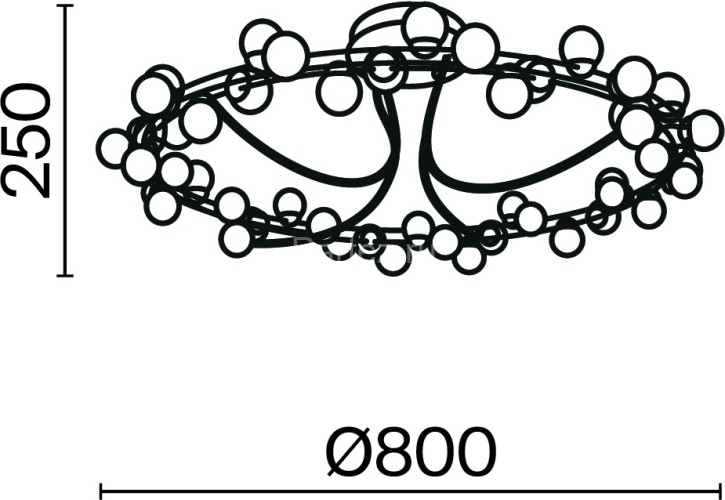 Потолочная люстра Maytoni MOD081CL-L48G3K