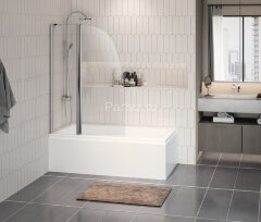 Шторка для ванны складная Azario Boston 100х140 цвет профиля хром (AZ-142)