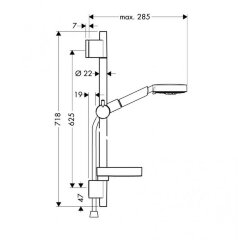 27882000Душевой набор Raindance S 100 AIR 3jet/Unica'S Puro 0,65 м, ½’