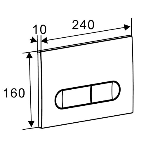 Кнопка смыва AZARIO NEW двойная, пластик, белый глянцевый (AZ-004.01)