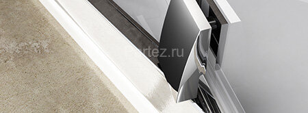 Душевая дверь Ravak Pivot распашная 120х190, толщина полотна 6мм универсальная, цвет профиля хром