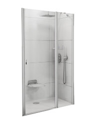 Душевая дверь Ravak CHROME распашная 100.5х195, толщина полотна 6мм универсальная, цвет профиля хром