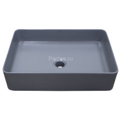 Раковина-чаша Creo Ceramique 500х350х120 накладная, прямоугольная, керамика, серый матовый (PU3500SG
