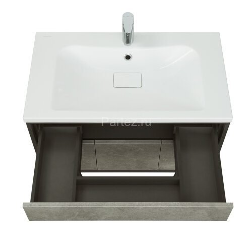 Тумба под раковину AQUATON Уэльс 80 NEW, подвесная, графит (1A267901WA6A0)