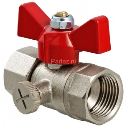 Кран шаровой для подключения манометра 1/2"х3/8" в-в баб. VALTEC