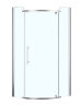 Душевое ограждение Azario EDMONTON 900х900х2000, БЕЗ ПОДДОНА, распаш дверь, 8 мм, профиль хром