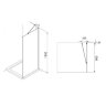 Душевое ограждение Roca Capital боковая часть 900х1950 прозрачное стекло, хром (M4409012M)