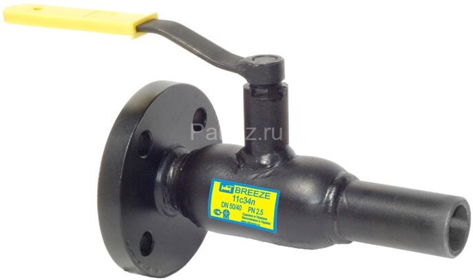 Кран шаровой стальной 11с34п Dу125/100 Pу25 с-ф