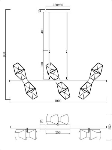 Потолочная люстра Maytoni MOD325PL-06G