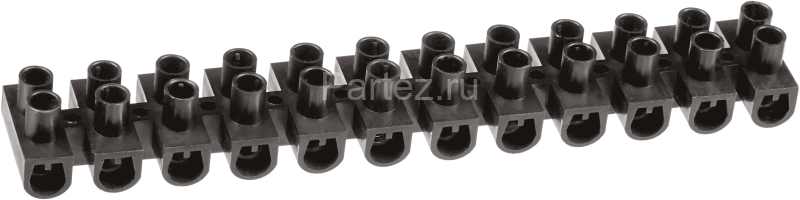 Колодка клеммная 2.5х10кв.мм 12 пар NTB-UPP-S12-10/BL полипропилен черн. NAVIGATOR 71013