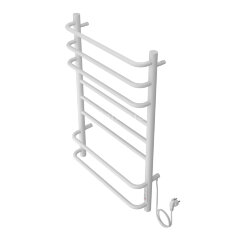 Полотенцесушитель электрический AZARIO MILAN 500/800 8 секций, диммер справа, белый (AZ90858W)