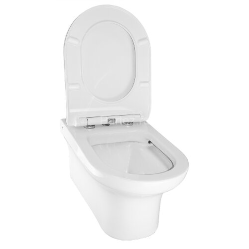 Унитаз подвесной Creo Ceramique Archi с тонкой крышкой микролифт, белый (AR1100R+RE1001T/AR1001T)