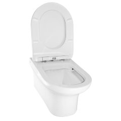 Унитаз подвесной Creo Ceramique Archi с тонкой крышкой микролифт, белый (AR1100R+RE1001T/AR1001T)