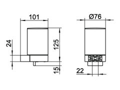Дозатор жидкого мыла Keuco Plan, хром (14951010000)