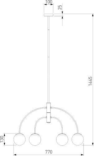 Потолочная люстра Eurosvet 30179/4 черный