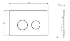 Кнопка смыва AZARIO двойная, круглая, цвет хром матовый (AZ-8200-0083/AZ-P57-0110)