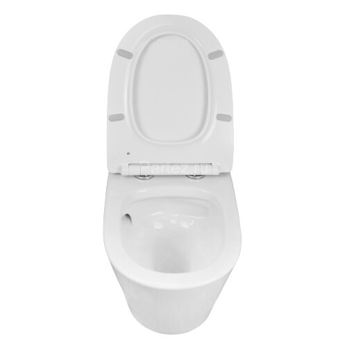 Унитаз подвесной Creo Ceramique 360х520х365 с системой смыва "Tornado", в комплекте с быстросъемным