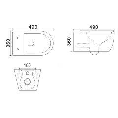 Сет AZARIO инсталляция с панелью смыва + унитаз Geno с сиденьем микролифт+клавиша-0045