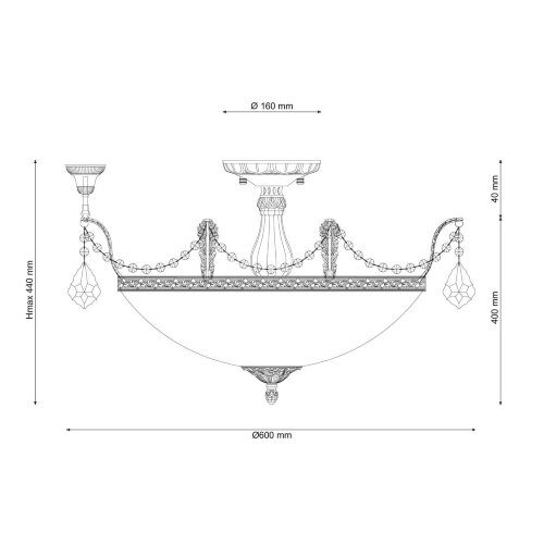 Потолочная люстра Lucia Tucci BARLETTA 181.8 D620 coffe gold