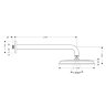 Hansgrohe 27424000 Raindance Верхний душ Raindance Classic AIR, 240 мм, держатель 383 мм, 1/2