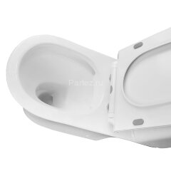 Унитаз-компакт AZARIO FRETTA ROUND 650x340x790 напольный, безободковый в комплекте с бачком и сиденьем микролифт (AZ-7121)