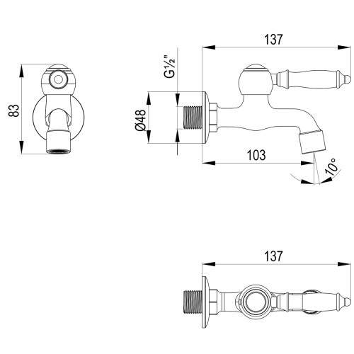 Кран Lemark Villa LM4890B для бани