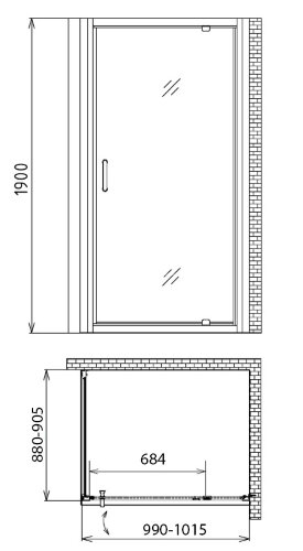 Душевой уголок Gemy Sunny Bay S28160-A90