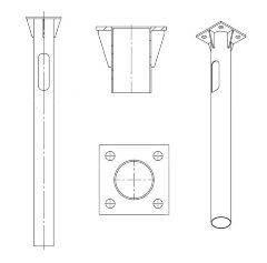 Деталь фундамента закладная ЗДФ-0.108-1.5(К200-150-4х20)-02 (для ОГК/ОКК-6/7) Пересвет В00000639