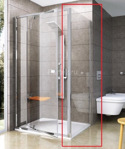 Боковая неподвижная стенка Ravak Pivot PPS-100 сатин + Транспарент