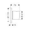 Hansgrohe 15932000 Запорный/переключающий вентиль Trio/Quattro S, СМ, 3/4